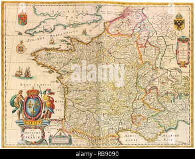 Carte de France 1631 Banque D'Images