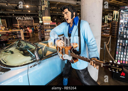 Statue d'Elvis Presley. Boutique de cadeaux. Los Angeles. Banque D'Images