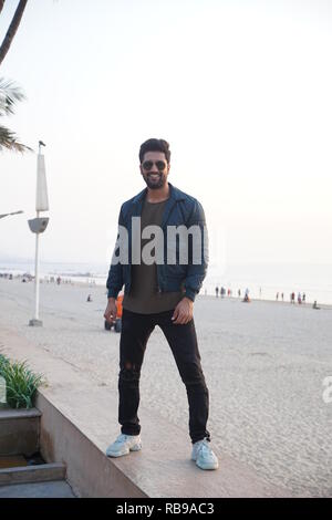 Mumbai, Inde. 7 janvier, 2019. Vicky Bollywood Kaushal, Paresh Rawal et Yami Gautam et starcast faisant la promotion de leur film à venir à URI et Sun Sand Hotel Juhu à Mumbai en Inde le 7 jan 2019 : Crédit Prodip Guha/Alamy Live News Banque D'Images