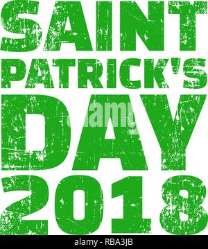 Le jour de la Saint Patrick 2018 avec shamrock Banque D'Images