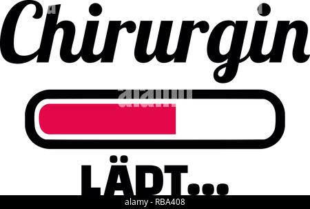 Impulsion de signal de ligne avec chirurgienne titre allemand Banque D'Images