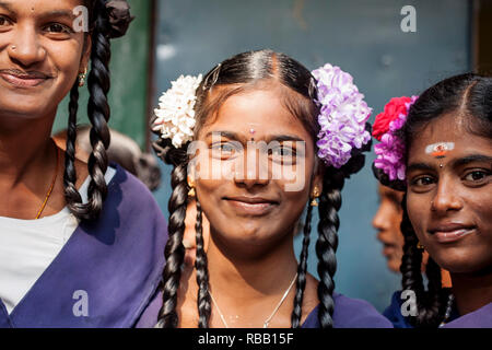 Arunachala, Tiruvannamalai, Tamil Nadu en Inde, le 30 janvier 2018 : Student in public school Banque D'Images