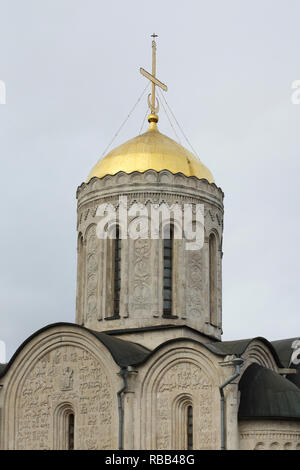 Coupole de la cathédrale de Saint Demetrius à Vladimir, Russie. Banque D'Images