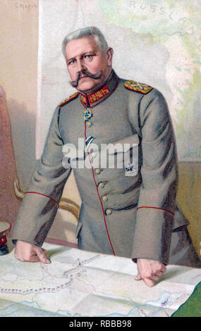 PAUL von Hindenburg (1847-1934) Maréchal et homme d'État allemand illustré pendant la PREMIÈRE GUERRE MONDIALE. Banque D'Images