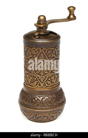 Moulin à café, isolé sur fond blanc Banque D'Images