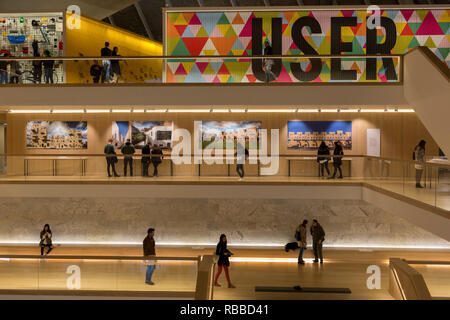 L'intérieur de Kensington's Design Museum, le 6 janvier 2019 à Londres, Royaume-Uni Banque D'Images
