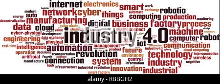 4.0 L'industrie mot concept cloud. Vector illustration Illustration de Vecteur