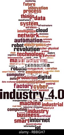 4.0 L'industrie mot concept cloud. Vector illustration Illustration de Vecteur