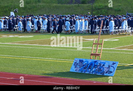 Middletown, CT USA. Jun 2013. Middletown High School Class of 2013 bannière diplômés. Banque D'Images