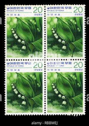 Timbres-poste de la Corée du Sud dans la question de la Conservation de la Nature 1979 Banque D'Images
