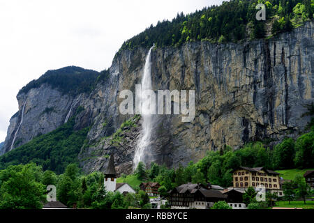 Staubbach Falls Scenic Banque D'Images