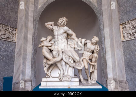 Rome, Italie - 09 novembre 2018 : statue de Laocoon et ses fils au Musée du Vatican Banque D'Images