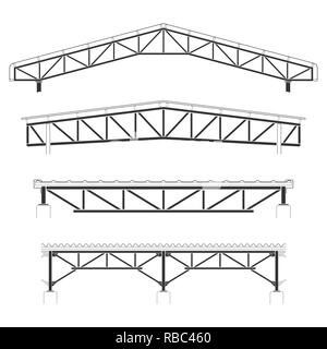 Construction de cadre en acier toiture,couverture charpente, définir, vector illustration Illustration de Vecteur