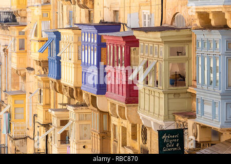 Malte, Malte, La Valette, Rue de la République Banque D'Images