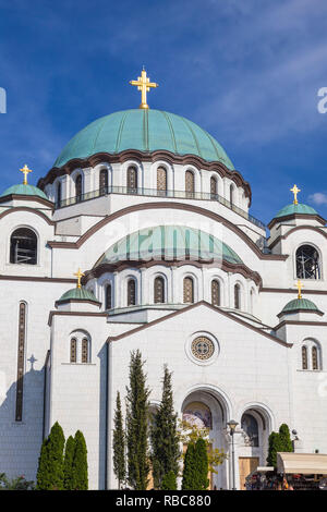 Serbie, Belgrade, Saint Sava Temple - La plus grande cathédrale orthodoxe dans le monde Banque D'Images