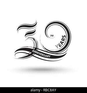 30e anniversaire signe et symbole du logo de célébration Banque D'Images