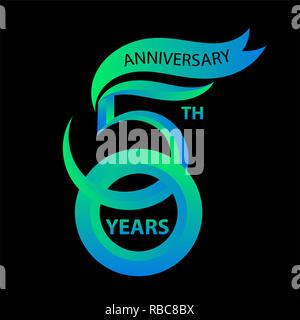 50e anniversaire signe et symbole du logo de célébration Banque D'Images