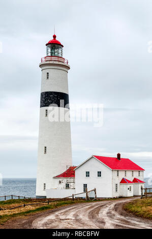 Le phare de Point Amour au Labrador, Canada. Banque D'Images