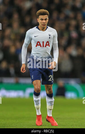 8 janvier 2019, Wembley, Londres, Angleterre ; Carabao EFL Cup, demi-finale, Tottenham vs Chelsea ; Alli Dele (20) de Tottenham pendant le jeu Crédit : Mark Cosgrove/News Images images Ligue de football anglais sont soumis à licence DataCo Banque D'Images