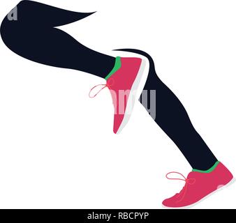 Paire de jambes de l'athlète. Vector illustration design Illustration de Vecteur