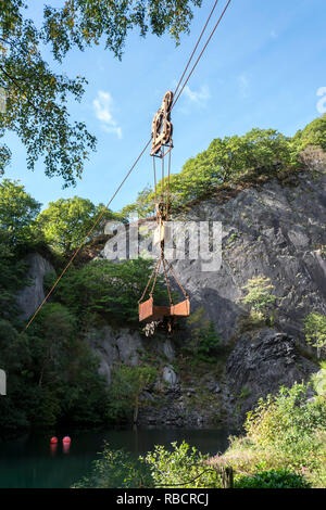 Llyn Padarn Vivian Carrière à country park Llanberis North Wales Banque D'Images