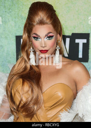 Los Angeles, USA. 8 janvier, 2019. Drag Queen/acteur Valentina (James Andrew Leyva) arrive à FOX's 'NT' Appuyez sur la princesse qui s'est tenue à la FOX Studio Lot le 8 janvier 2019 à Century City, Los Angeles, Californie, États-Unis. (Photo par Xavier Collin/Image Crédit : Agence de Presse) L'agence de presse Image/Alamy Live News Banque D'Images