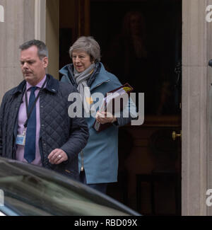 Londres le 9 janvier 2019, Thérèse peut MP PC, Premier Ministre laisse 10 Downing Street, London Credit Ian Davidson/Alamy Live News Banque D'Images