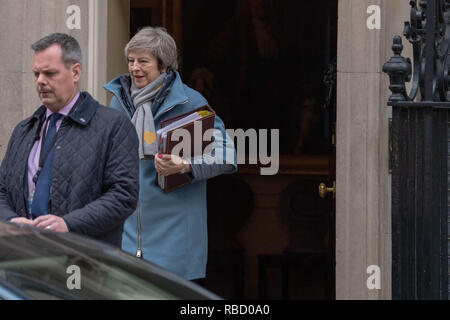 Londres le 9 janvier 2019, Thérèse peut MP PC, Premier Ministre laisse 10 Downing Street, London Credit Ian Davidson/Alamy Live News Banque D'Images