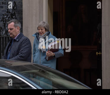 Londres le 9 janvier 2019, Thérèse peut MP PC, Premier Ministre laisse 10 Downing Street, London Credit Ian Davidson/Alamy Live News Banque D'Images