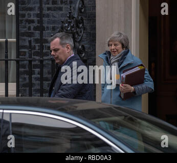 Londres le 9 janvier 2019, Thérèse peut MP PC, Premier Ministre laisse 10 Downing Street, London Credit Ian Davidson/Alamy Live News Banque D'Images