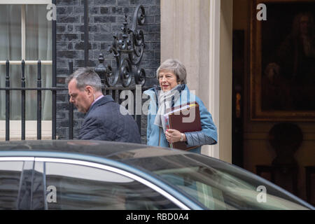 Londres le 9 janvier 2019, Thérèse peut MP PC, Premier Ministre laisse 10 Downing Street, London Credit Ian Davidson/Alamy Live News Banque D'Images