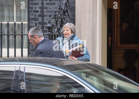 Londres le 9 janvier 2019, Thérèse peut MP PC, Premier Ministre laisse 10 Downing Street, London Credit Ian Davidson/Alamy Live News Banque D'Images