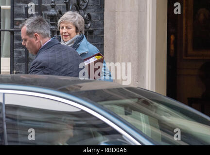 Londres le 9 janvier 2019, Thérèse peut MP PC, Premier Ministre laisse 10 Downing Street, London Credit Ian Davidson/Alamy Live News Banque D'Images