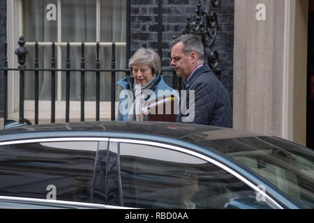 Londres le 9 janvier 2019, Thérèse peut MP PC, Premier Ministre laisse 10 Downing Street, London Credit Ian Davidson/Alamy Live News Banque D'Images