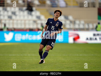 9 janvier 2019, Stade Al-Nahyan, Abu Dhabi, Émirats arabes unis ; football coupe d'Asie de l'AFC, le Japon contre le Turkménistan ; Yuya Osako du Japon Banque D'Images