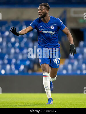 Londres, Royaume-Uni. 09Th Jan, 2019. Joseph Colley de Chelsea U21 au cours de l'Checkatrade Trophy tour de 16 U21 match entre Chelsea et Peterborough à Stamford Bridge, Londres, Angleterre le 9 janvier 2019. Photo par Andy Rowland. Crédit : Andrew Rowland/Alamy Live News Banque D'Images