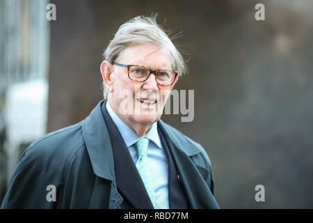 Westminster, London, 09th jan 2019. Sir William (Bill) Trésorerie, député conservateur et eurosceptique de premier plan. Les politiciens sont interviewés sur College Green pour donner leurs réactions à cet après-midi, modification de vote du Parlement, qui a été perdu par le gouvernement. Credit : Imageplotter News et Sports/Alamy Live News Banque D'Images