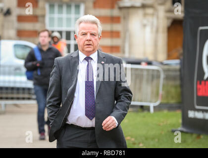 Westminster, London, 09th jan 2019. Député du Parti conservateur écossais Bill Grant. Les politiciens sont interviewés sur College Green pour donner leurs réactions à cet après-midi, modification de vote du Parlement, qui a été perdu par le gouvernement. Credit : Imageplotter News et Sports/Alamy Live News Banque D'Images