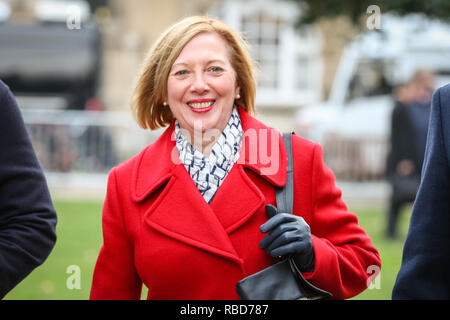 Westminster, London, 09th jan 2019. Lesley Laird, député et leader adjoint du parti travailliste écossais. Les politiciens sont interviewés sur College Green pour donner leurs réactions à cet après-midi, modification de vote du Parlement, qui a été perdu par le gouvernement. Credit : Imageplotter News et Sports/Alamy Live News Banque D'Images