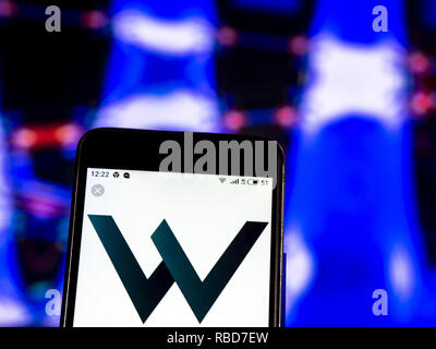 Kiev, Ukraine. Jan 9, 2019. Logo de la société CVC Watsco vu affichée sur un téléphone intelligent. Crédit : Igor Golovniov SOPA/Images/ZUMA/Alamy Fil Live News Banque D'Images