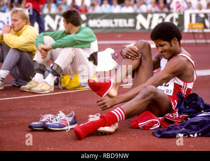 JAVIER SOTOMAYOR athlète cubain, spécialiste du saut en hauteur Banque D'Images