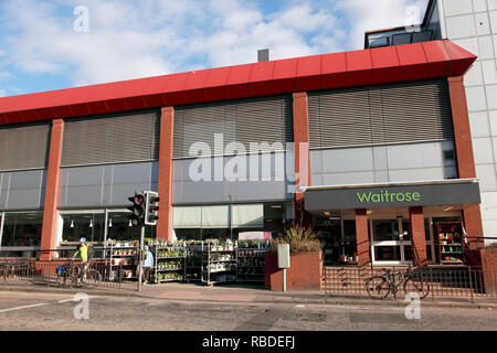 L'entrée du supermarché Waitrose à Édimbourg, Banque avenante Banque D'Images