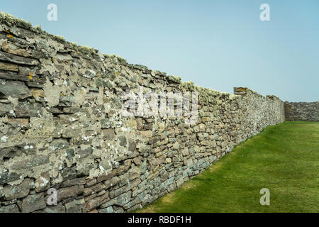 Jarlshof et préhistoriques colonisation scandinave site archéologique au Shetland, Écosse, Royaume-Uni, Europe. Banque D'Images