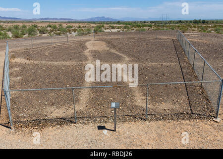 Une figure humaine, une partie de la Blythe intailles, près de Blythe, CA, USA. Banque D'Images