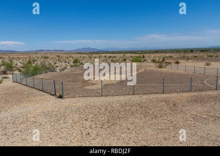 Une figure humaine, une partie de la Blythe intailles, près de Blythe, CA, USA. Banque D'Images