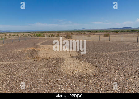 Une figure humaine, une partie de la Blythe intailles, près de Blythe, CA, USA. Banque D'Images