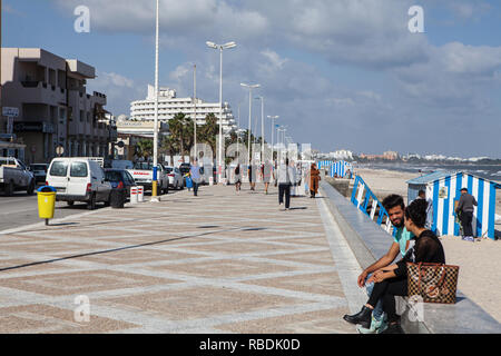 Beach Boulevard à Sousse. Banque D'Images