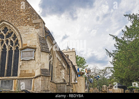 Fomerey (Cambridge, Angleterre) : église Saint André et Marie - tournage pour série TV Banque D'Images