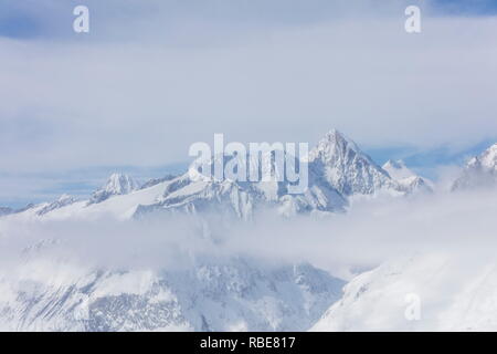 Glacier d'Aletsch vu de Betterhorn entouré par la neige Bettmeralp Française, canton du Valais Suisse Europe Banque D'Images