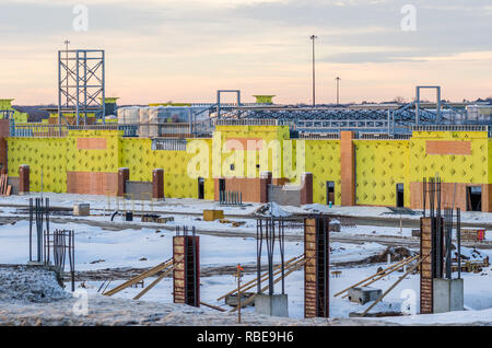 Centre commercial en construction dans la banlieue de Minneapolis Banque D'Images